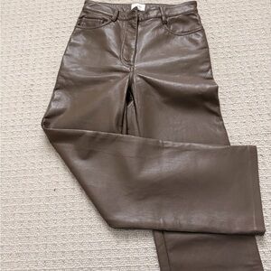 Aritzia wildfred Brown Leather Women pants